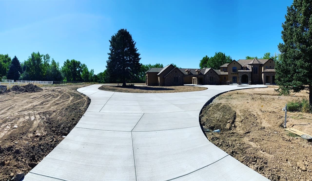 Final driveway overview showing the completed layout and finish.